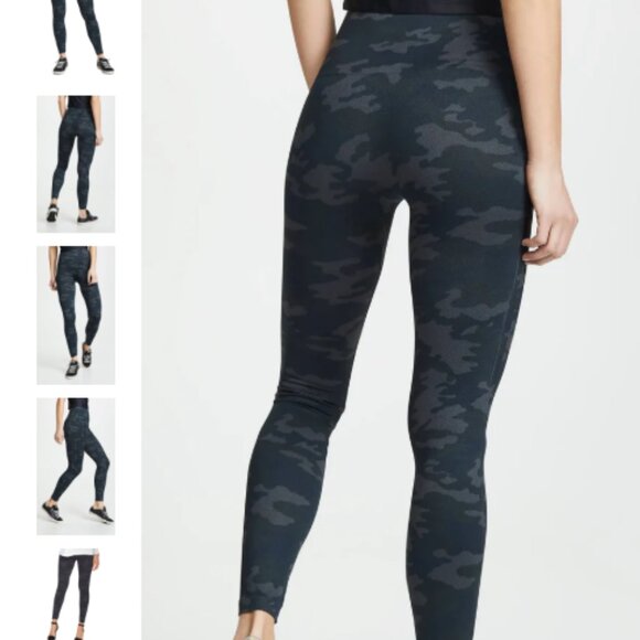 SPANX Iconic Look At Me Now Seamless Leggings Full Length - Medium in Black Camo - Picture 10 of 12